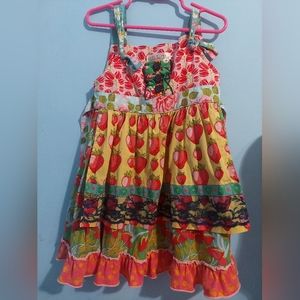 Matilda Jane Strawberry Apron Knot Dress